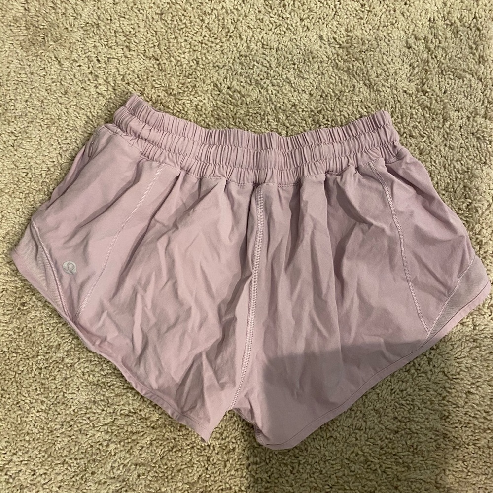 light pink lululemon trackshorts